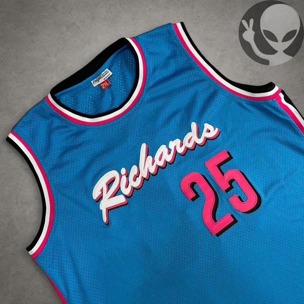 Headgear Classics Basketball Jersey Two Extra Large Blue Richards Dwyane Wade 25 - Picture 2 of 8